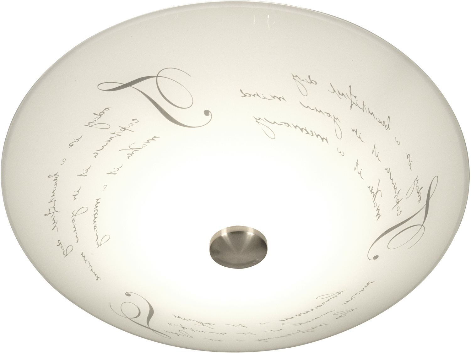 SKRIFT plafond 50cm, vit/st�l