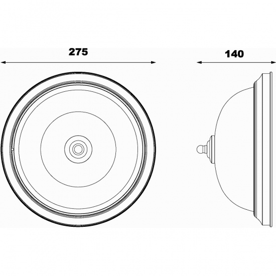 NAPOLI plafond bad, krom/vit