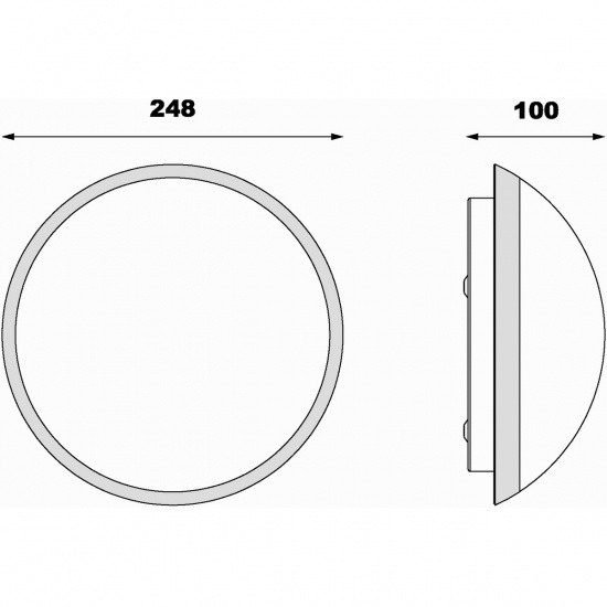 SIRACUSA plafond bad, krom