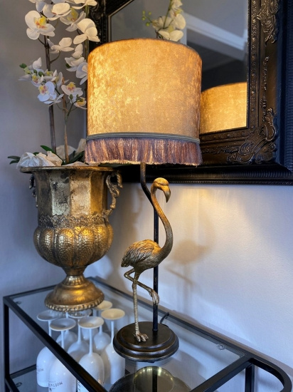 FLAMINGO bordlampa, svartguld/guld