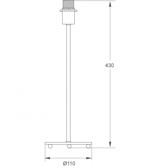 ESTER bordlampa, silver
