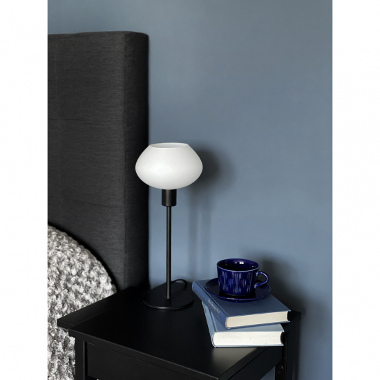 BELL bordlampa h�g, svart/vit