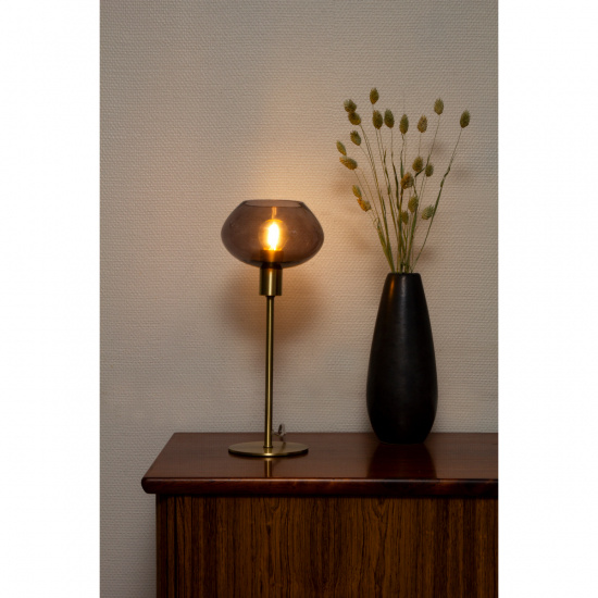 BELL bordlampa h�g, matt m�ssing/r�k