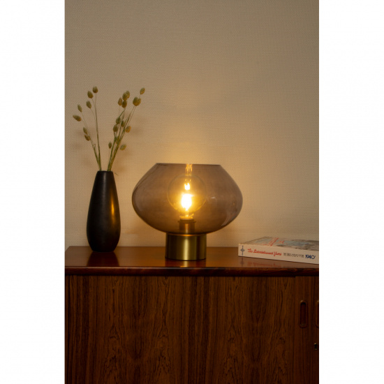 BELL bordlampa stor, matt m�ssing/r�k 