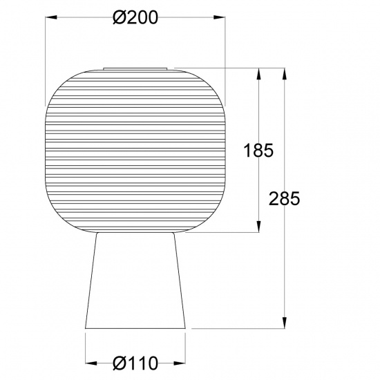 AURA bordlampa, bruntbets/vit