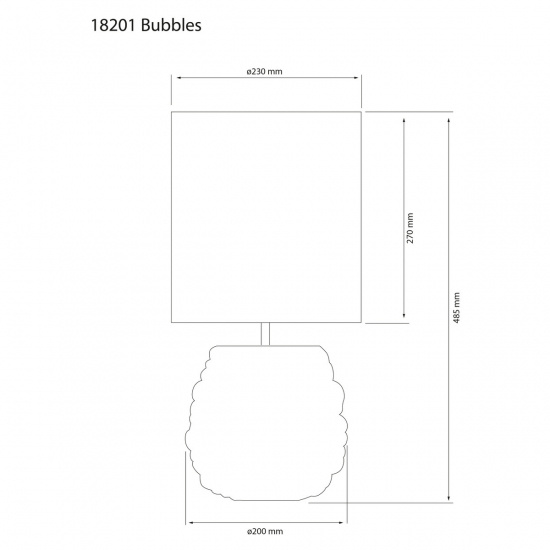 BUBBLES bordslampa, naturvit/beige