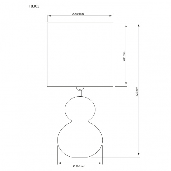KALAMATA bordslampa, brun