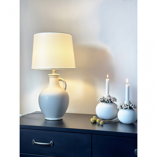 ATHENA bordslampa, naturvit