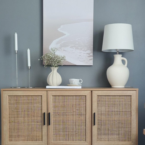 ATHENA bordslampa, naturvit