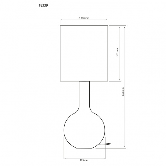 ELEANA Bordlampa - Brun/Beige - h�jd 66cm