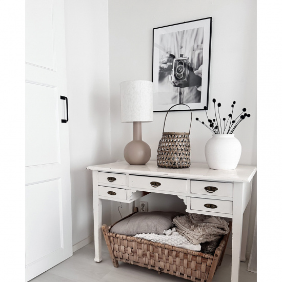 ELEANA Bordlampa - Brun/Beige - h�jd 66cm