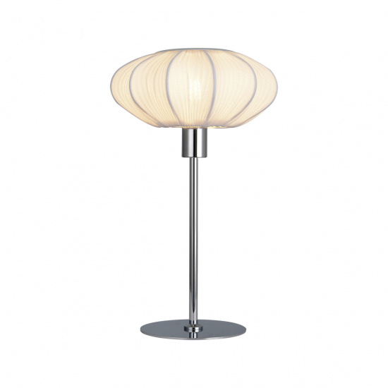 MAMSELL bordslampa liten, krom/vit