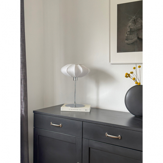 MAMSELL Bordlampa - Stor - Krom/Vit - H�jd 45cm