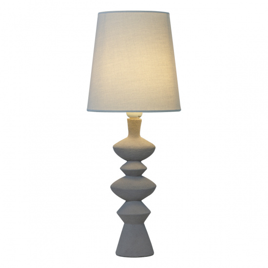 NINA bordslampa, beige/naturvit