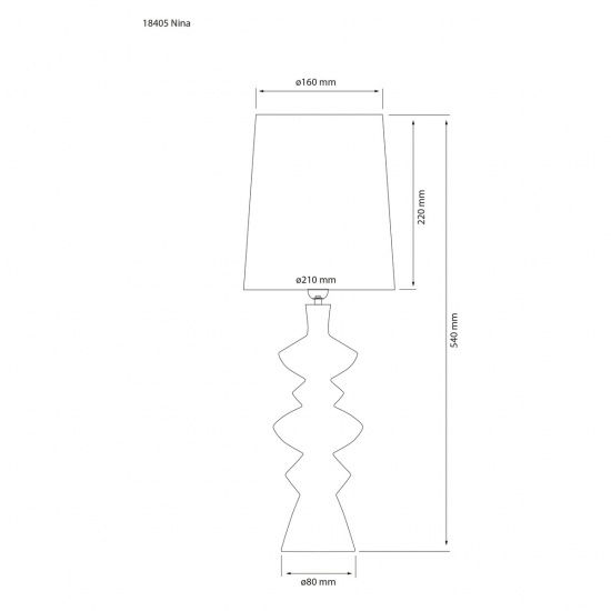 NINA bordslampa, beige/naturvit