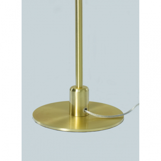 NEW AUGUST bordslampa stor, matt m�ssing/vit