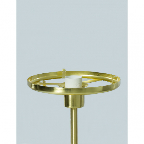 NEW AUGUST bordslampa stor, matt m�ssing/vit