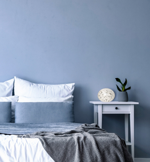 GLOBUS bordslampa 18cm, vit prickig