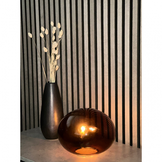 GLOBUS bordslampa 24cm, brun