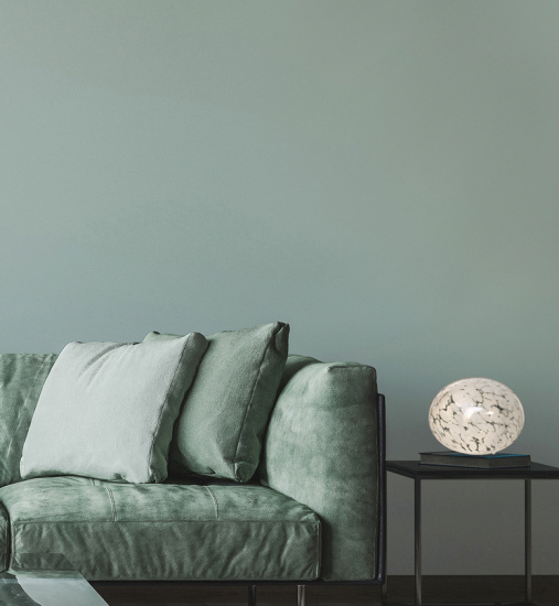 GLOBUS bordslampa 24cm, vit prickig