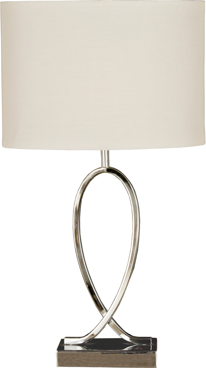 POSH bordlampa, krom/vit