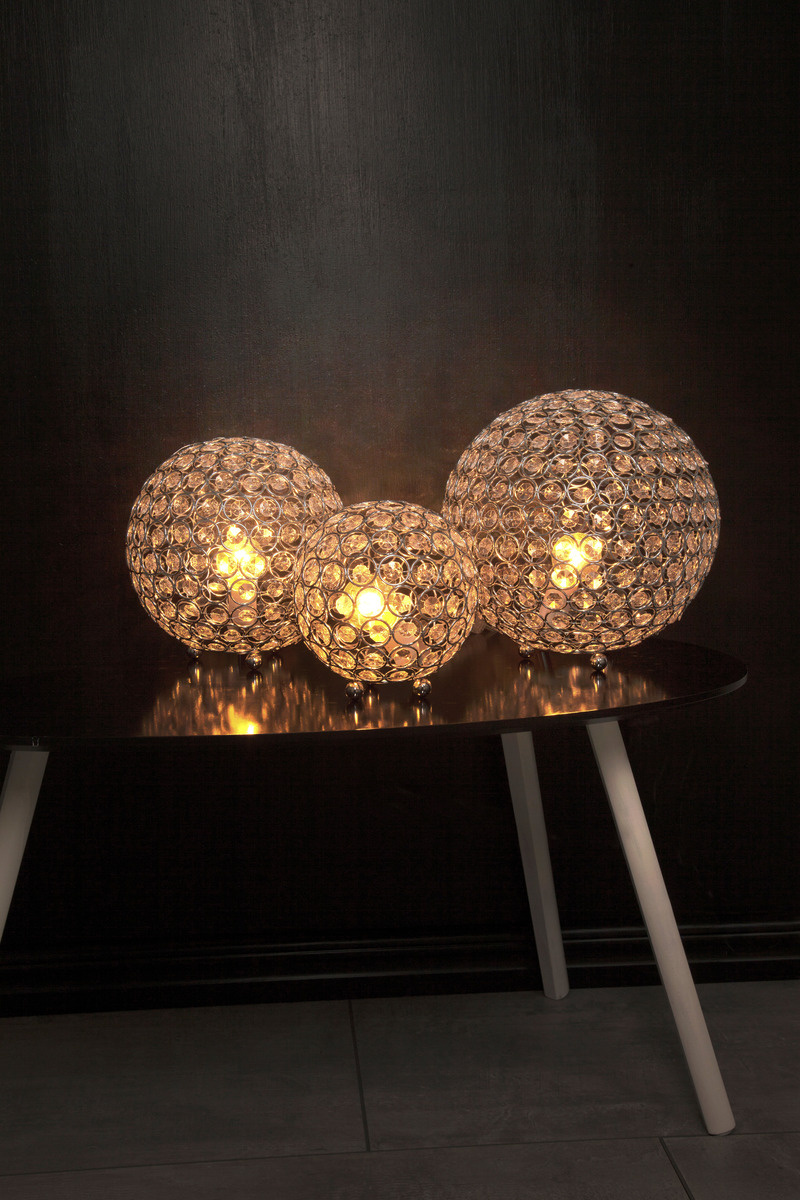 BLING bordlampa, 15cm, krom