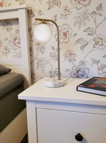 ORFEUS Bordlampa, Matt m�ssing/Marmor