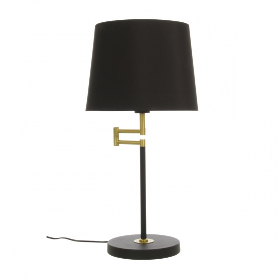 BIRKA bordlampa m. sv�ngarm svart/mess