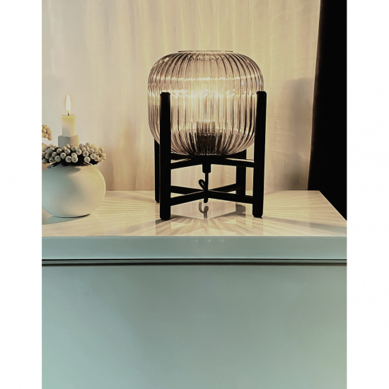 VINDA bordlampa liten, svart/r�k