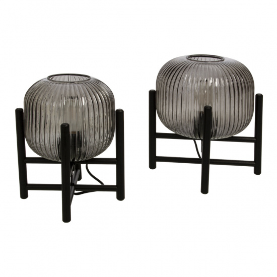 VINDA bordlampa liten, svart/r�k