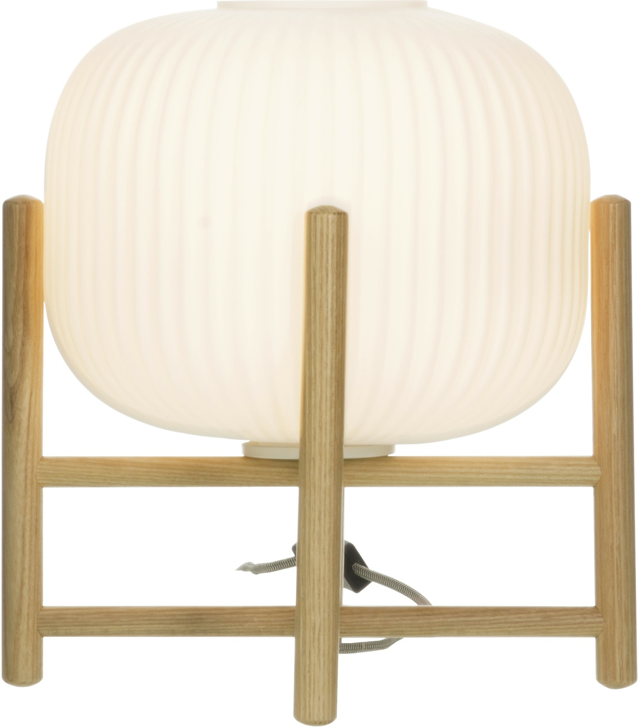 VINDA bordlampa, stor, tr�/vit