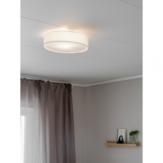 Sam plafond linne, Vit  45cm