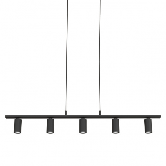 LUCY Linear Pendant-5, Flat Black, GU10