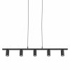 LUCY Linear Pendant-5, Flat Black, GU10 LUCY Linear Pendant-5, Flat Black, GU10