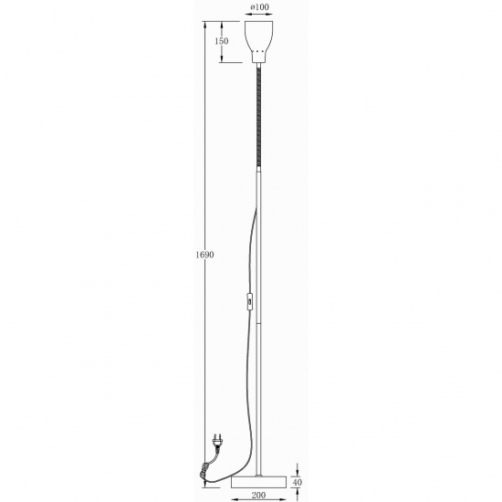 SAREK golvlampa, vit