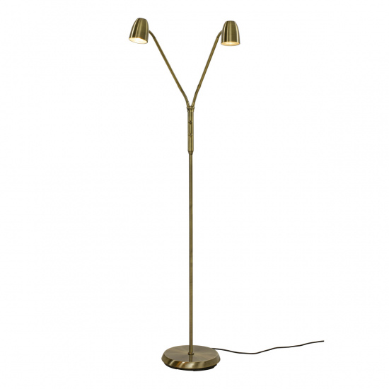 SANDNES golvlampa dubbel, antik