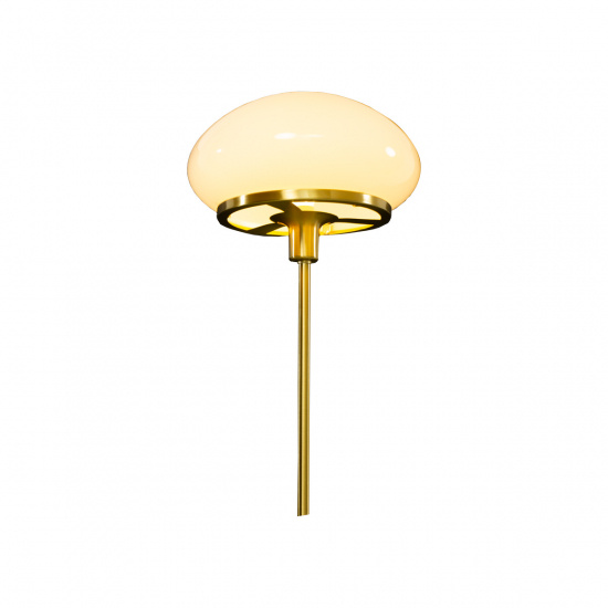 NEW AUGUST golvlampa, matt m�ssing/vit