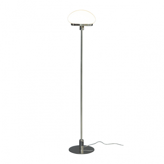 NEW AUGUST golvlampa, silver/vit