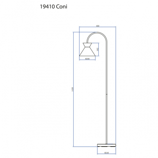 CONI Golvlampa, Svart - H�jd 143cm