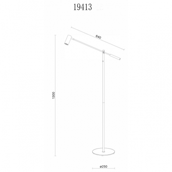 CONCORD Golvlampa, Vit - H�jd 130cm