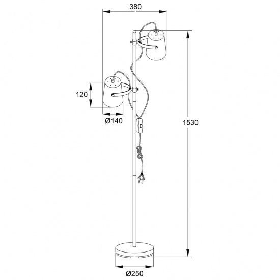 ESPRESSO golvlampa. svart/tr�