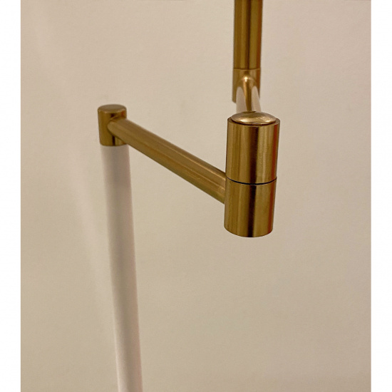 BIRKA golvlampa, vit/m�ssing