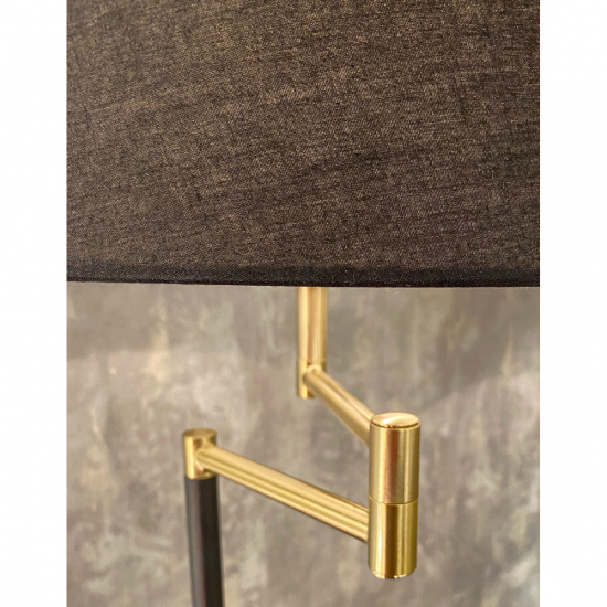 BIRKA golvlampa, svart/m�ssing