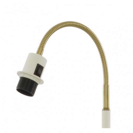 LJUSDAL Golv 1-arm, Vit/M�ssing - Exkl sk�rm