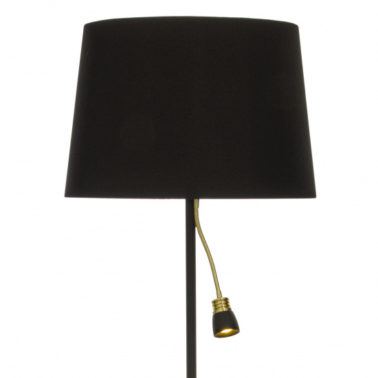 EKETORP golvlampa.,svart/matt m�ssing