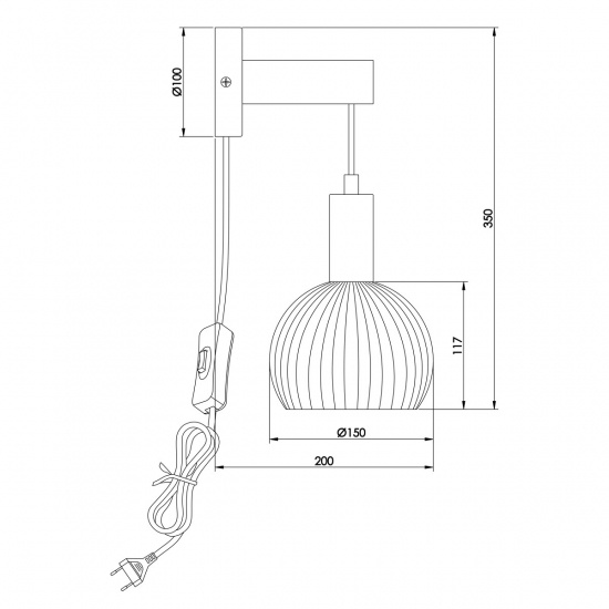 LAPPONIA V�gglampa, Vitoljat tr�/Vit