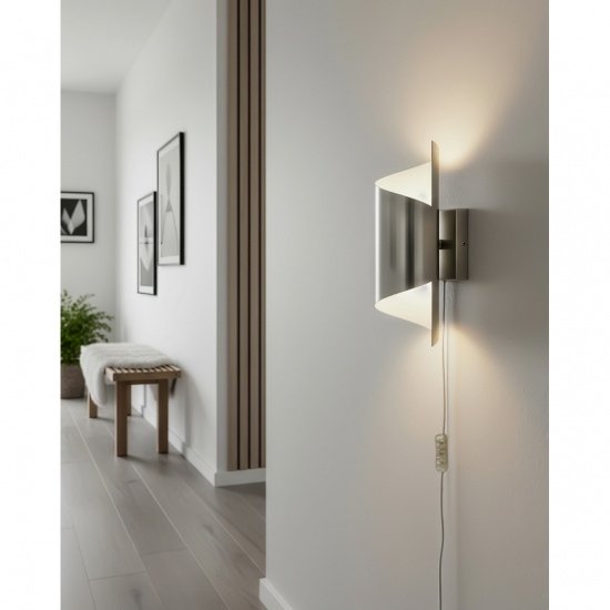 LUCILE V�gglampa, St�l/Vit