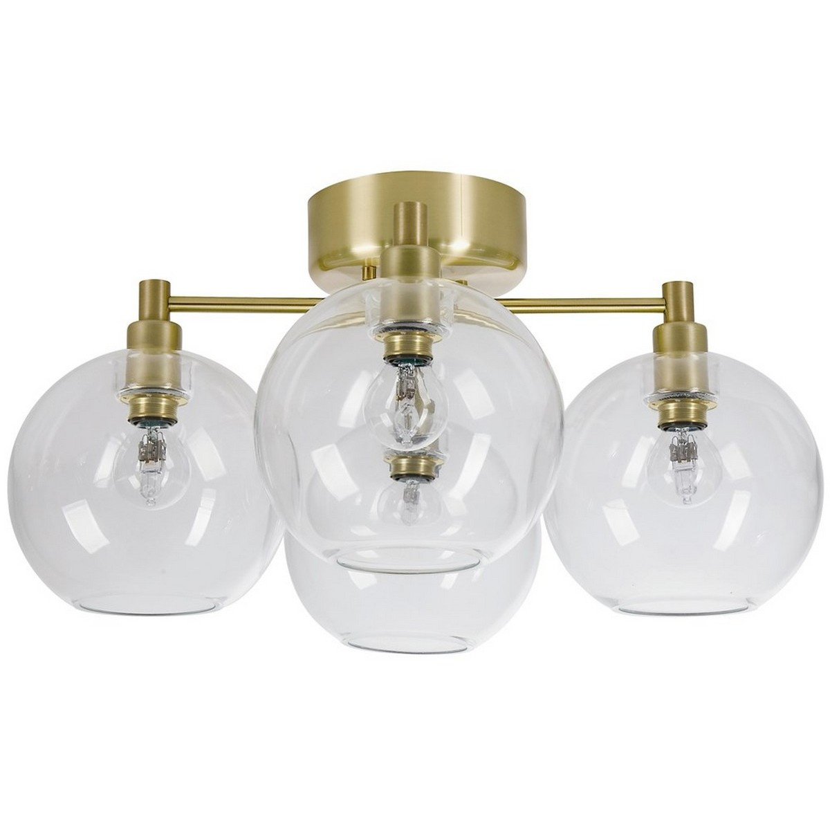 Gloria ceiling D460 brass/clear glass 4xE14