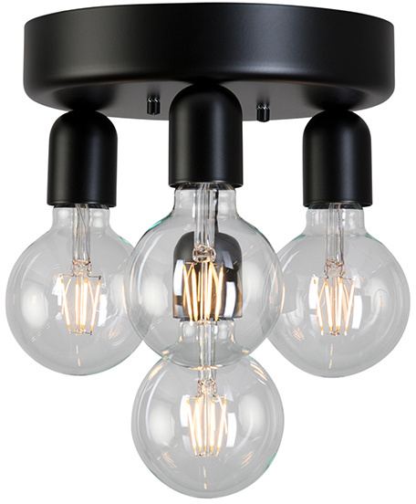 Regal plafond 4 D230 mattsvart E27