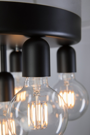 Regal plafond 6 D320 svart E27